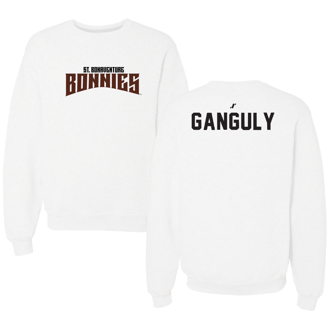 St. Bonaventure University Tennis White Classic Crewneck - Anargha Ganguly
