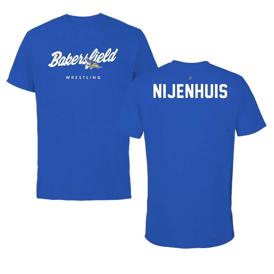 California State University-Bakersfield Wrestling Blue Tee - Gerrit Nijenhuis
