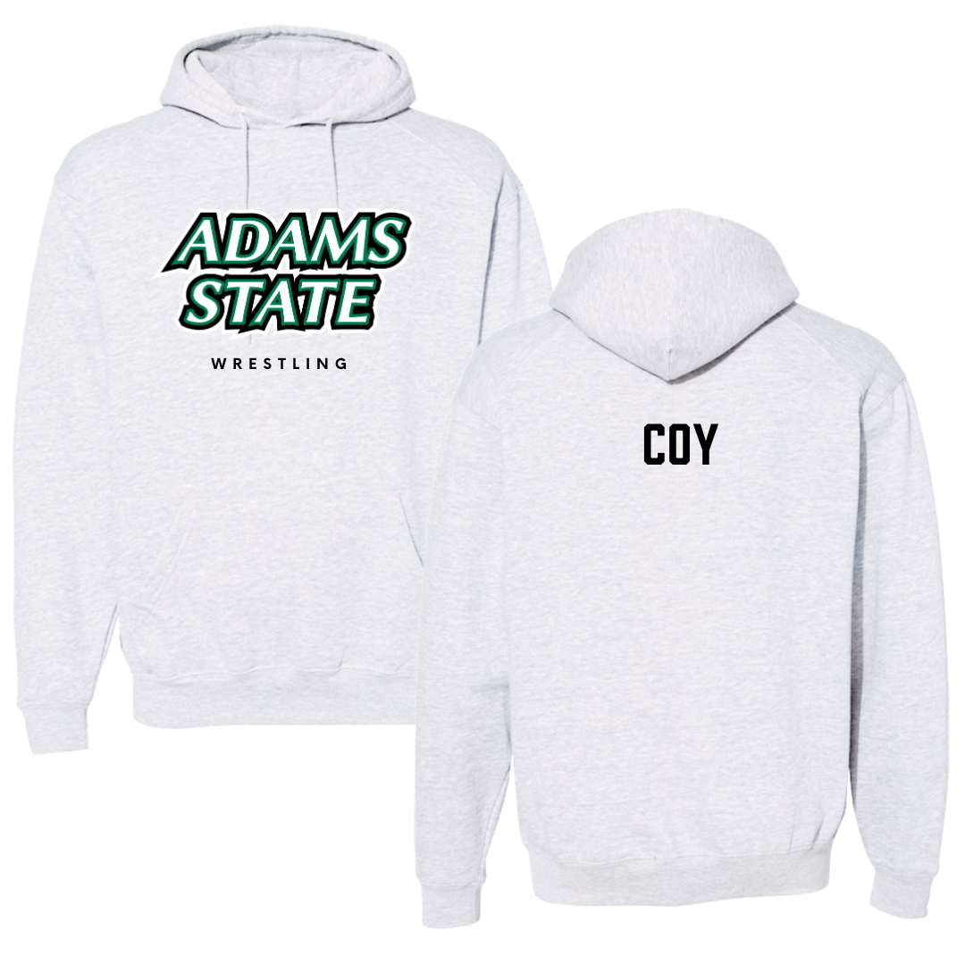 Adams State University Wrestling Gray Block Hoodie - Greg Coy