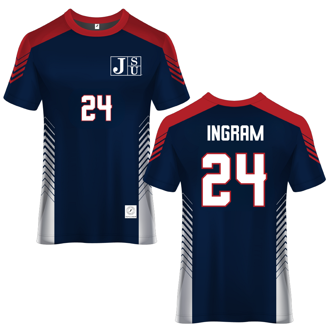 Jackson State University Blue Soccer Jersey - #24 Willow Ingram