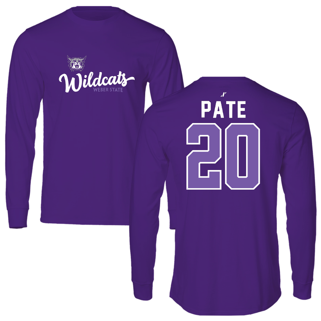 Weber State University Football Purple General Performance Long Sleeve - #20 Montae Pate