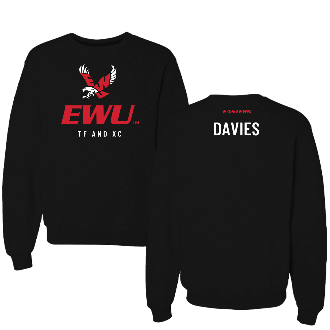 Eastern Washington University TF and XC Black EWU Crewneck - Rhiannon Davies