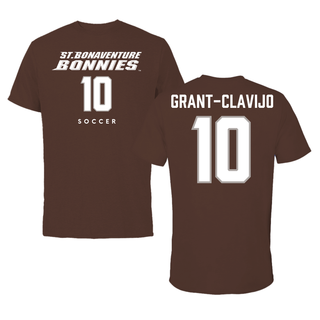 St. Bonaventure University Soccer Brown Tee - #10 Allie Grant-Clavijo