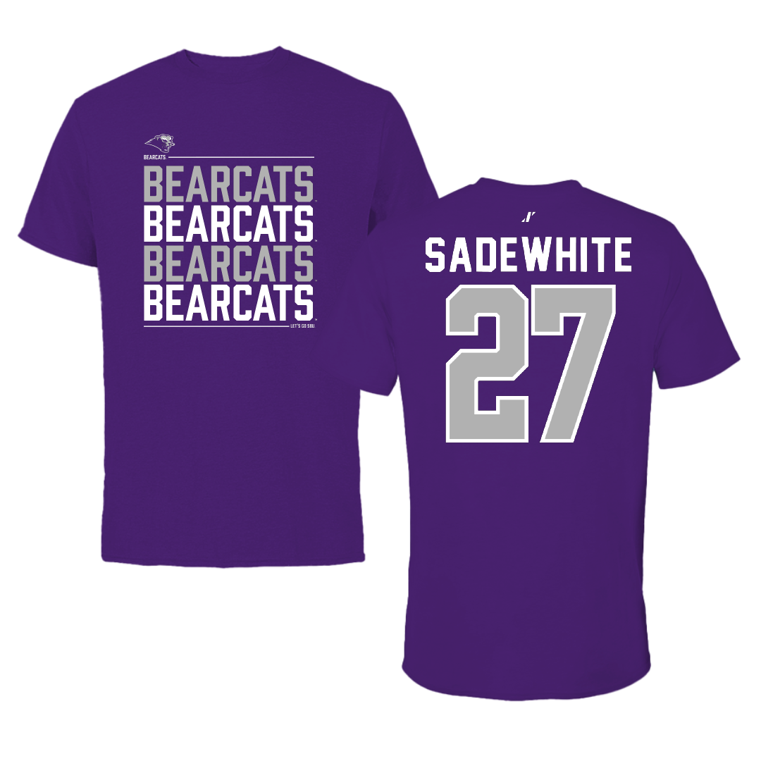 Southwest Baptist University Softball Purple General Tee - #27 Lucy Sadewhite