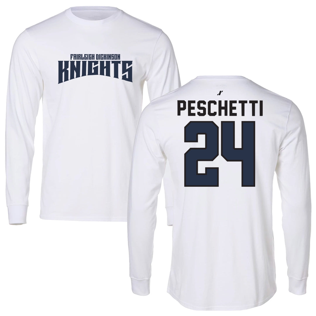 Fairleigh Dickinson University-Metropolitan Campus Soccer White Classic Long Sleeve - #24 Daniela Peschetti
