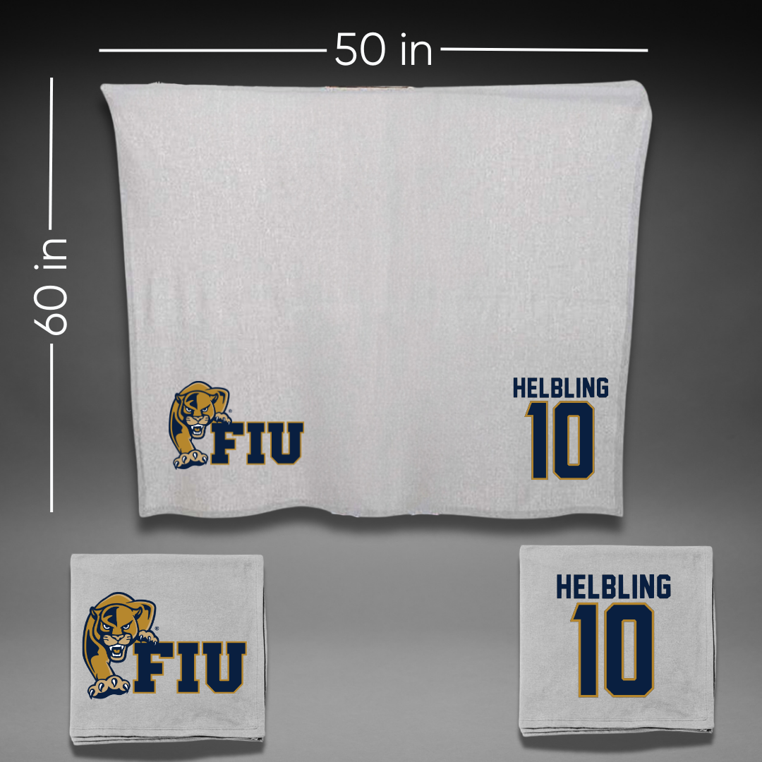 Florida International University Softball Gray Blanket - #10 Grace Helbling