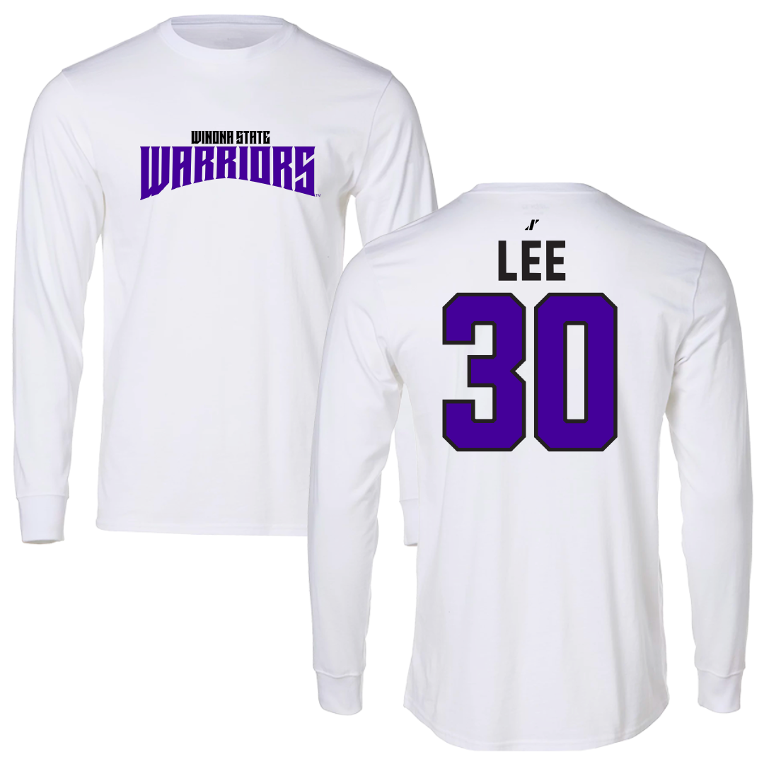 Winona State University Baseball White Classic Long Sleeve - #30 Peyton Lee