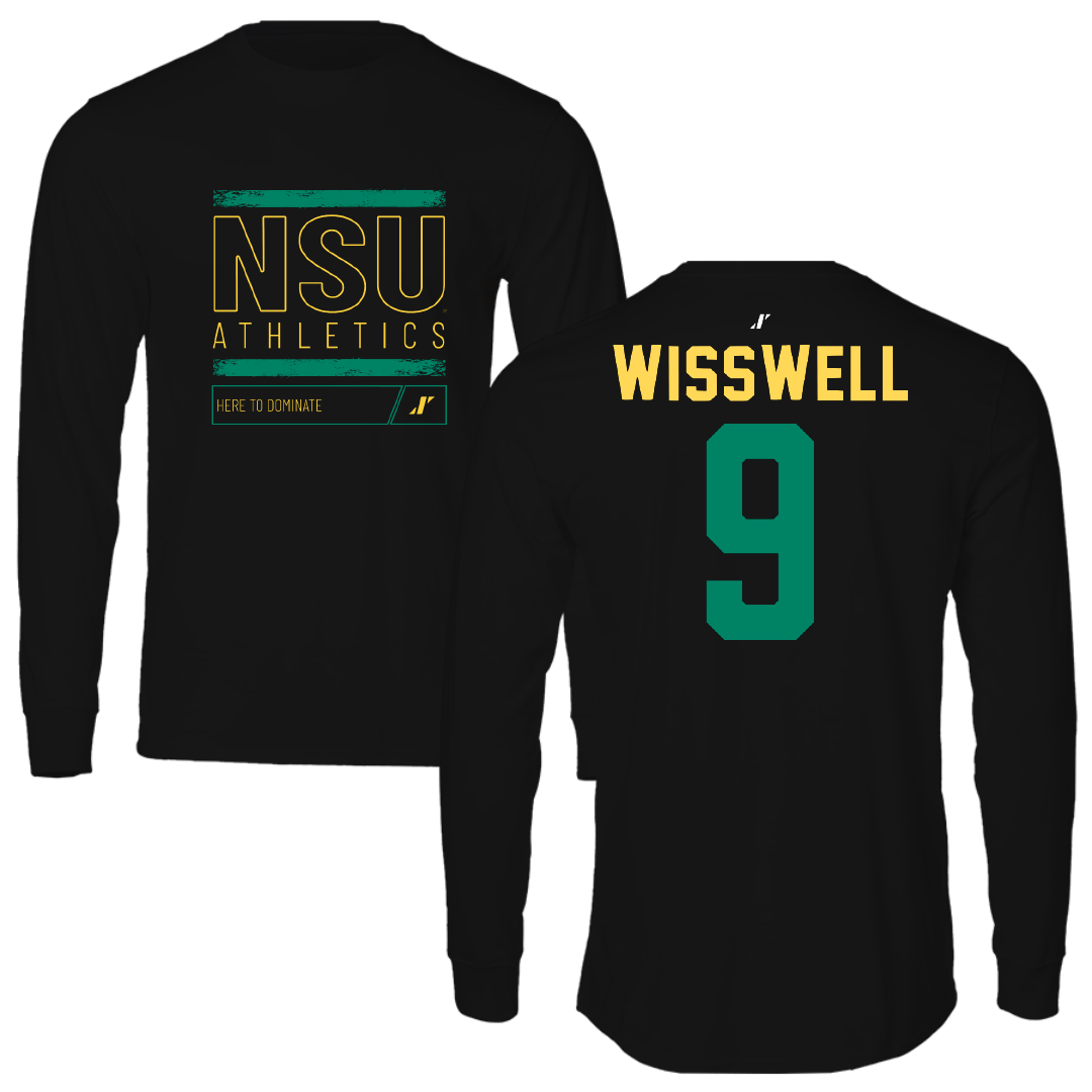 Norfolk State University Softball Black Dominate Long Sleeve - #9 Leah Wisswell
