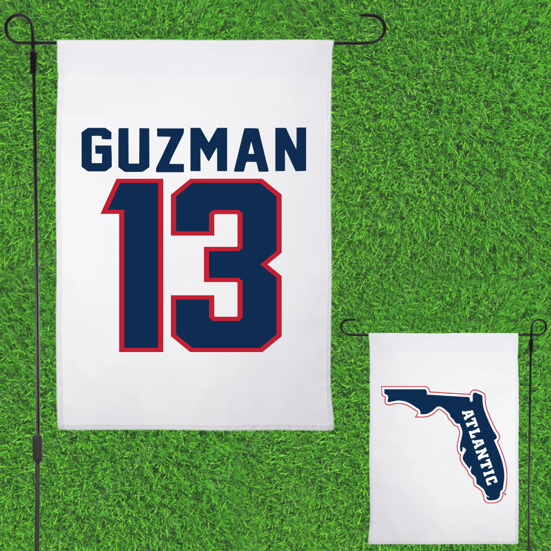 Florida Atlantic University Softball White Garden Flag - #13 Yani Guzman
