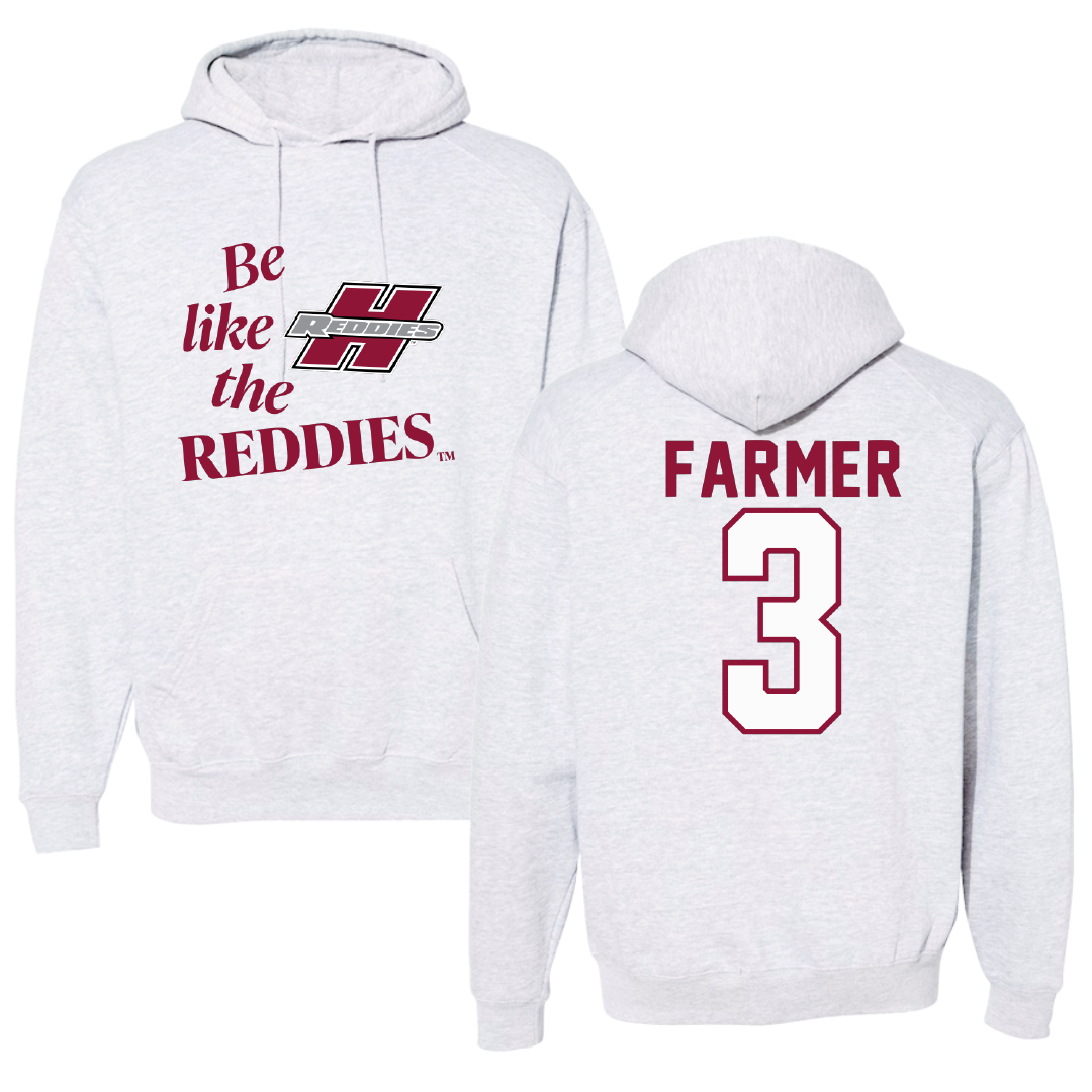 Henderson State University Basketball Light Gray Be Like Us Hoodie - #3 Chase Farmer