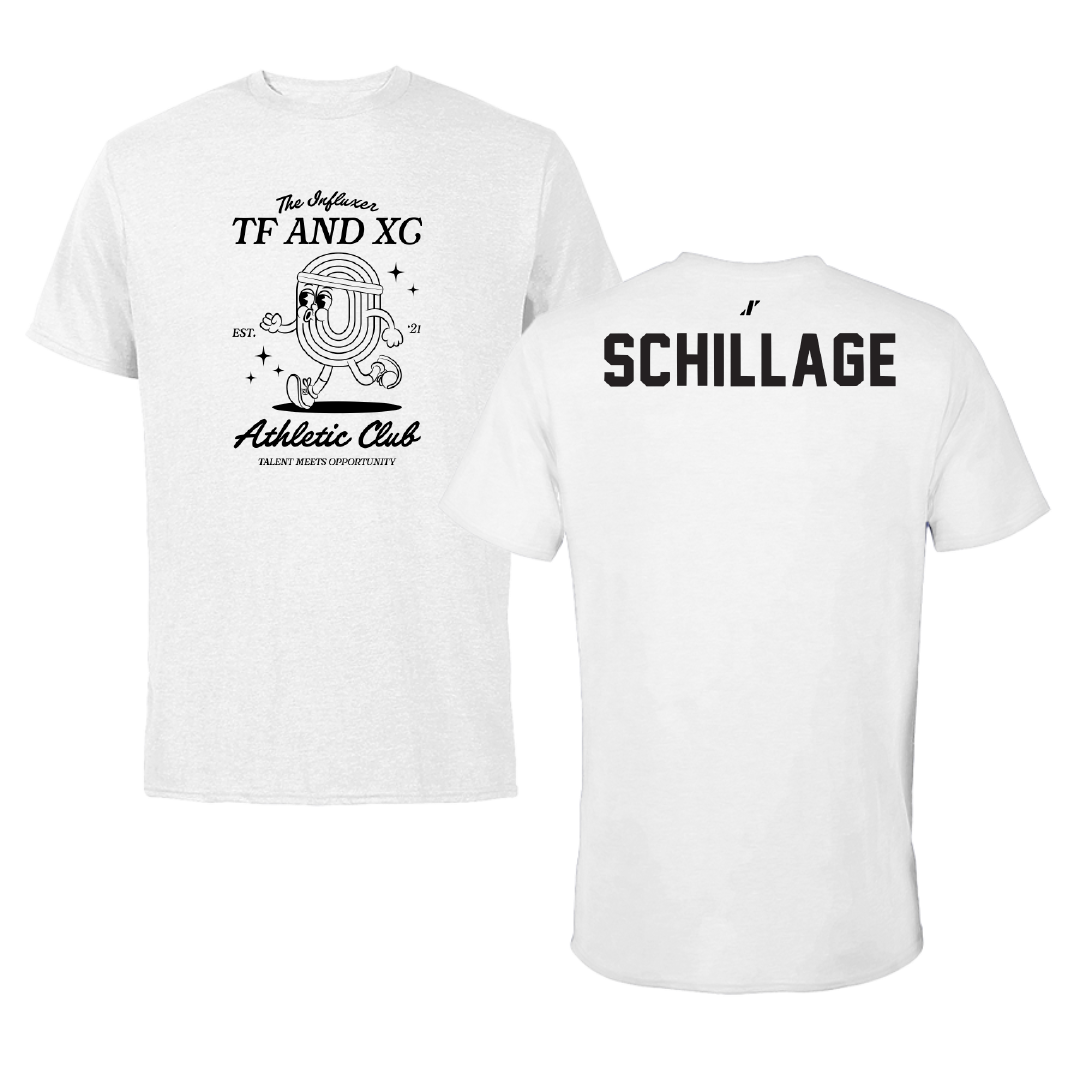 TF and XC White Influxer Athletic Club Tee - Landen Schillage