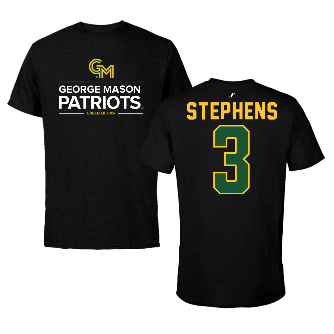 George Mason University Soccer Black General Tee - #3 Levi Stephens
