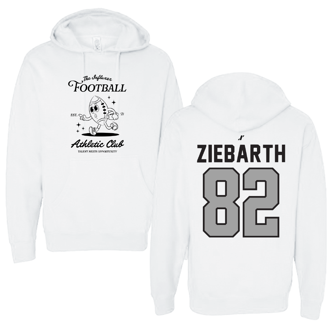 Football White Influxer Athletic Club Hoodie - #82 Max Ziebarth
