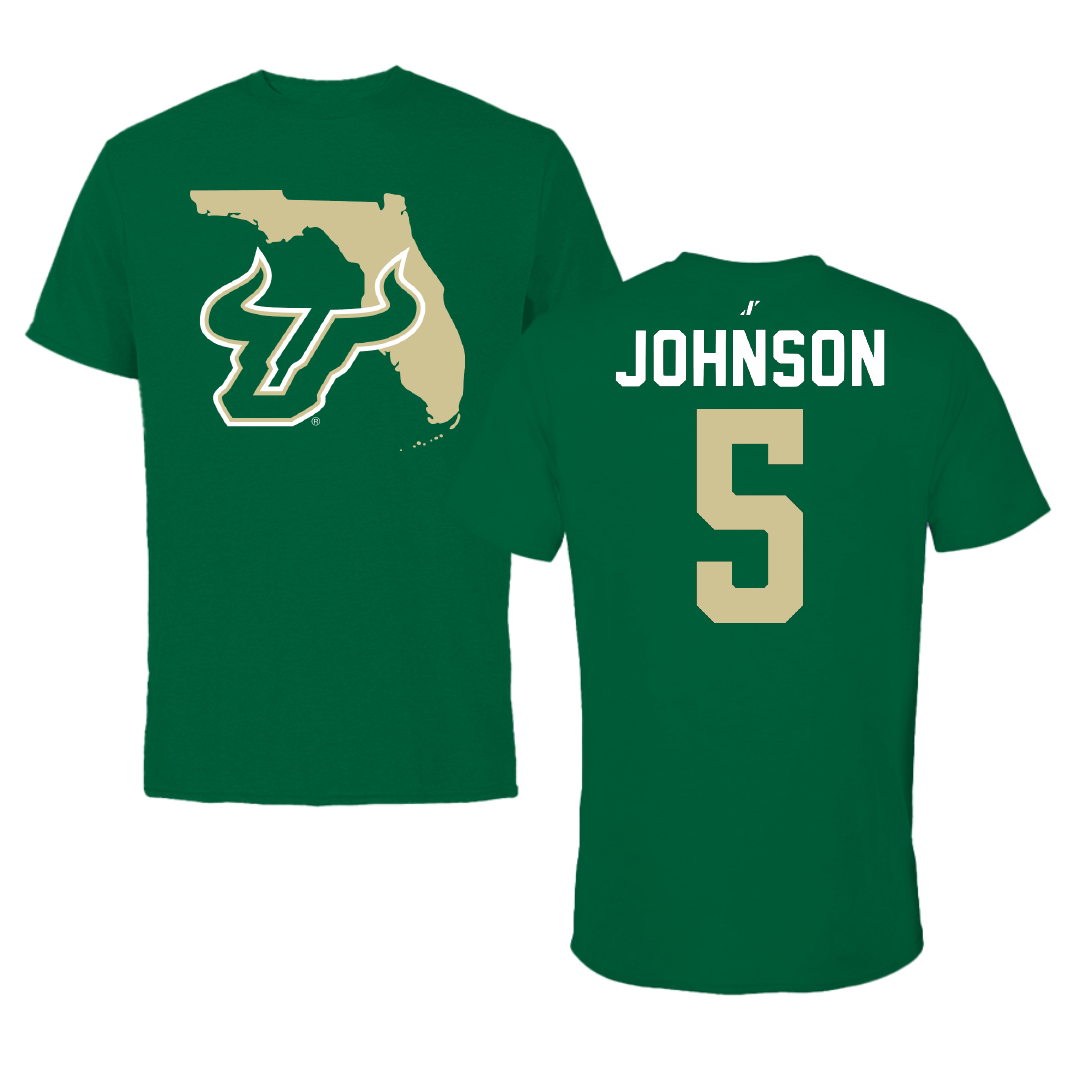 University of South Florida Volleyball Green State Tee - #5 Tatiana Johnson