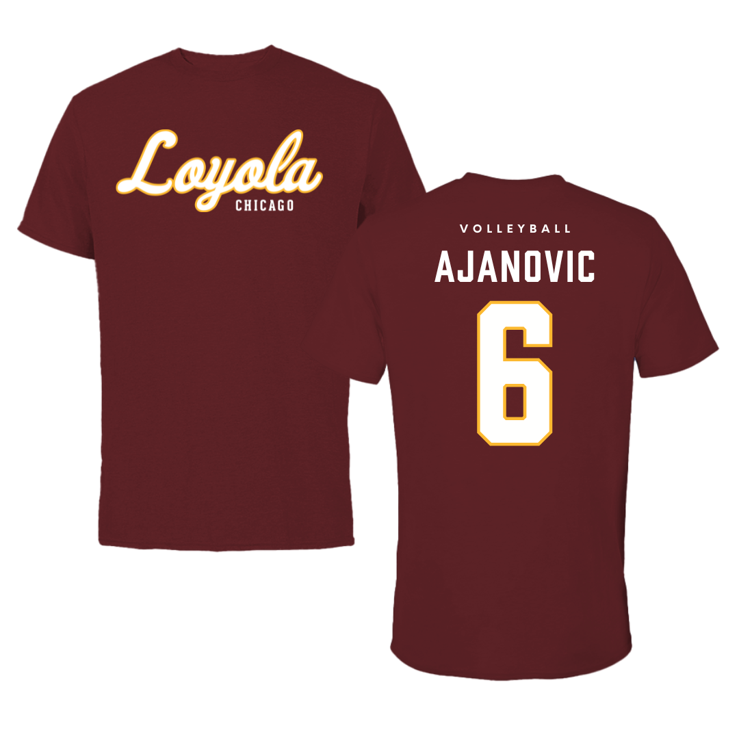 Loyola University-Chicago Volleyball Maroon Loyola Performance Tee - #6 Esma Ajanovic