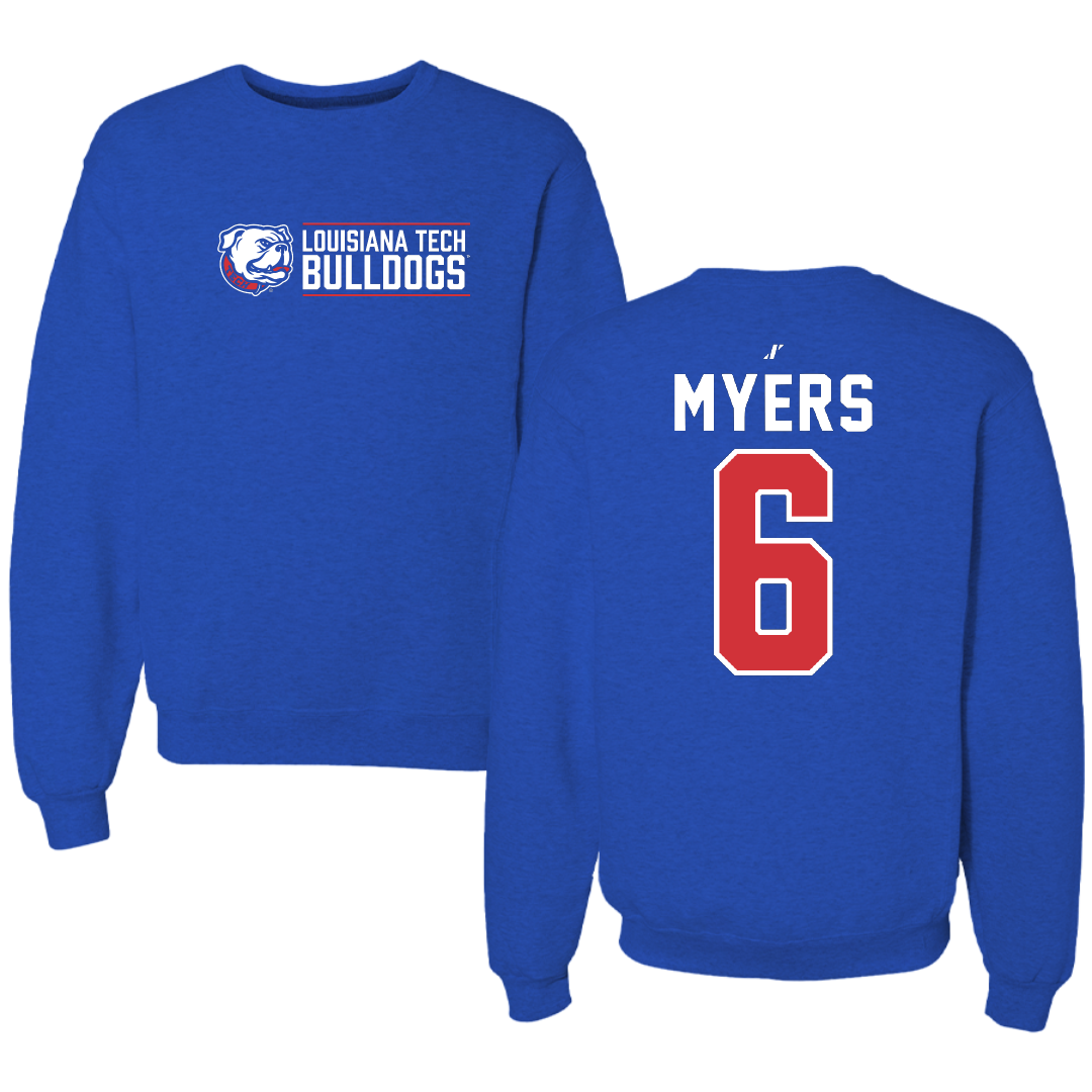 Louisiana Tech University Baseball Blue General Crewneck - #6 Adarius Myers