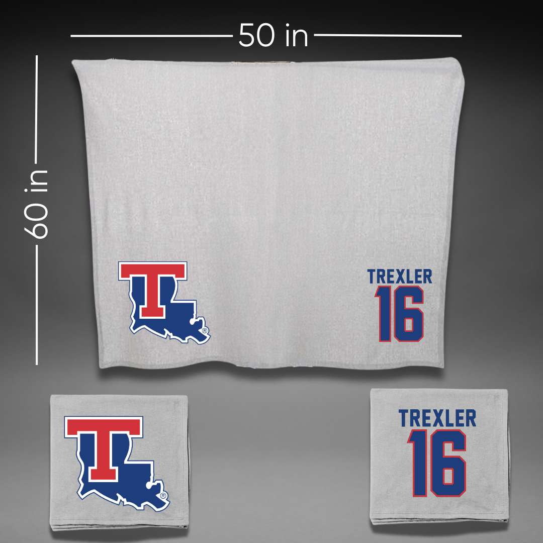 Louisiana Tech University Bowling Gray Blanket - #16 Kylee Trexler