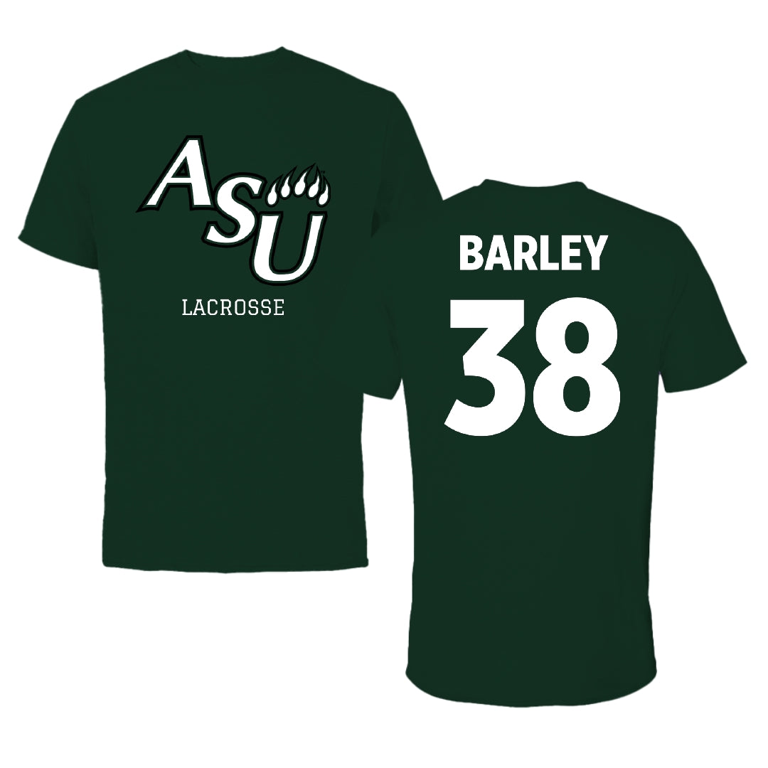 Adams State University Lacrosse Forest Green Tee - #38 Kai Barley