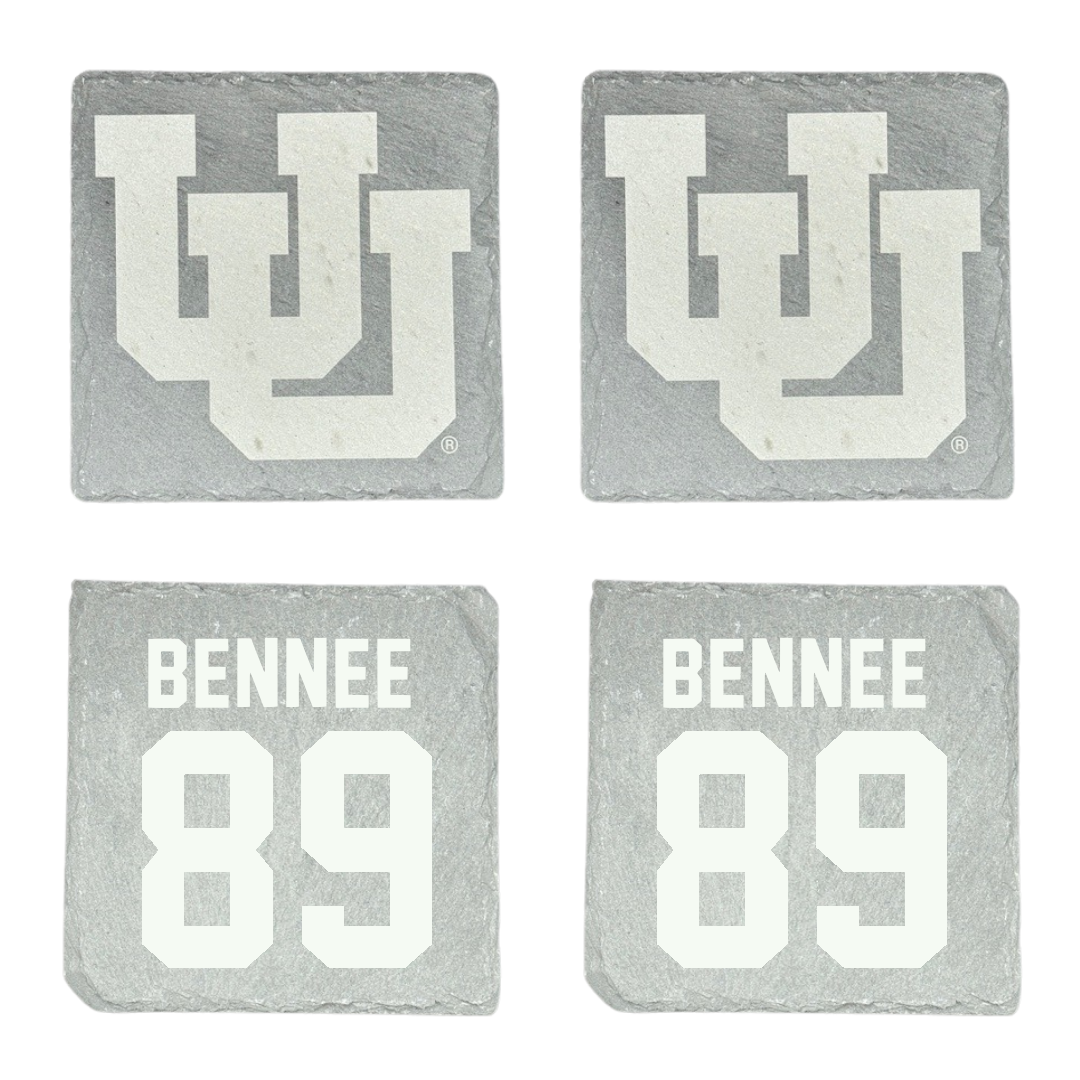 University of Utah Football Stone Coaster (4 Pack)  - #89 Noah Bennee