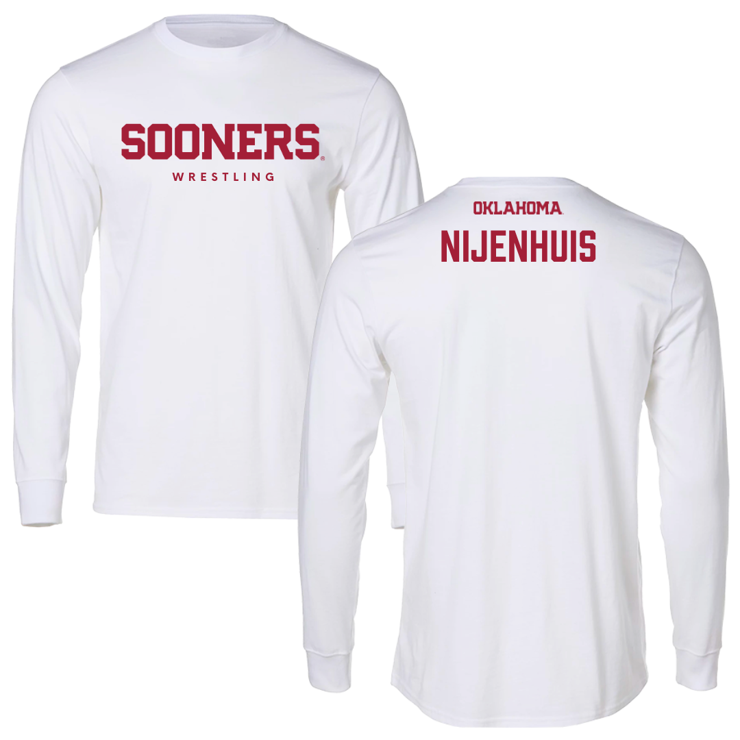 University of Oklahoma Wrestling White Sooners Performance Long Sleeve - Gerrit Nijenhuis