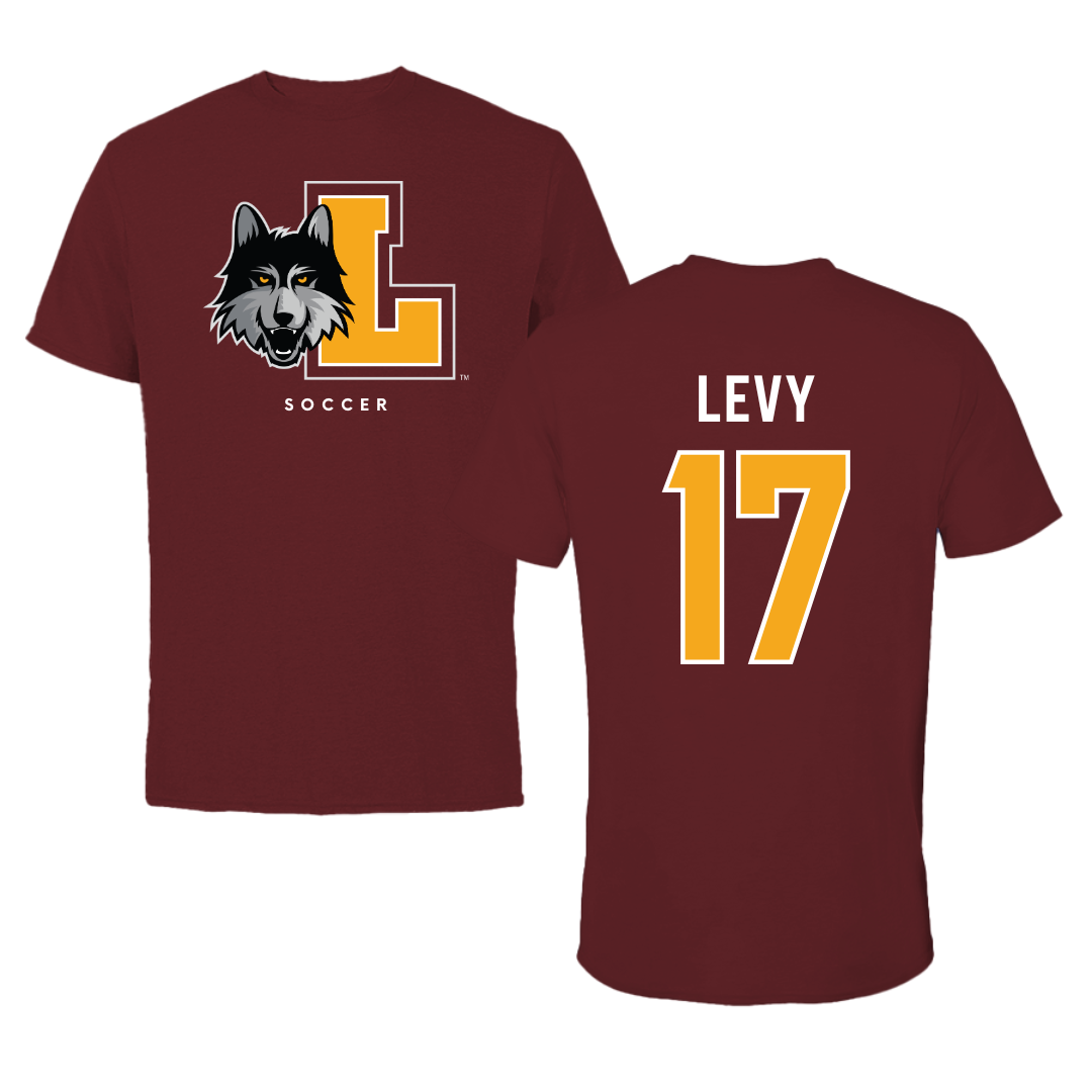Loyola University-Chicago Soccer Maroon Mascot Performance Tee - #17 Dylan Levy