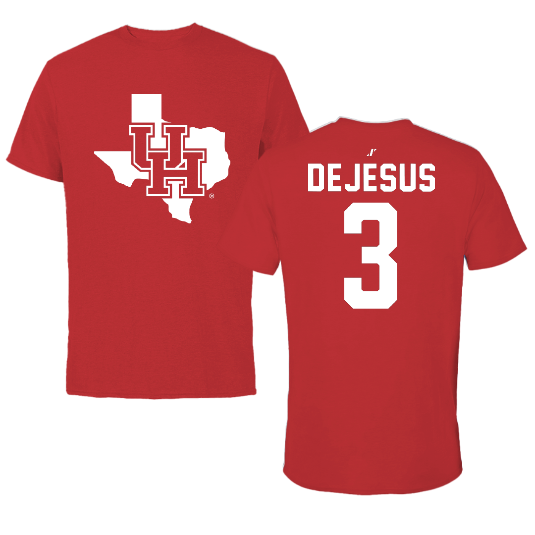 University of Houston Baseball Red State Performance Tee - #3 Coby DeJesus