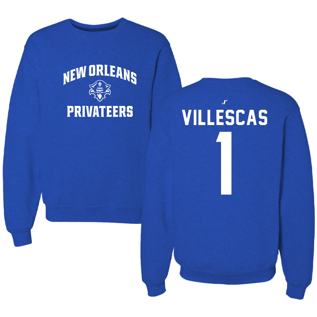 University of New Orleans Baseball Blue General Crewneck - #1 Diego Villescas