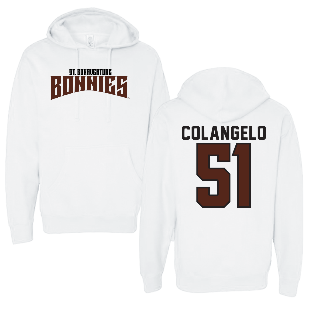 St. Bonaventure University Lacrosse White Classic Hoodie - #51 Brit Colangelo