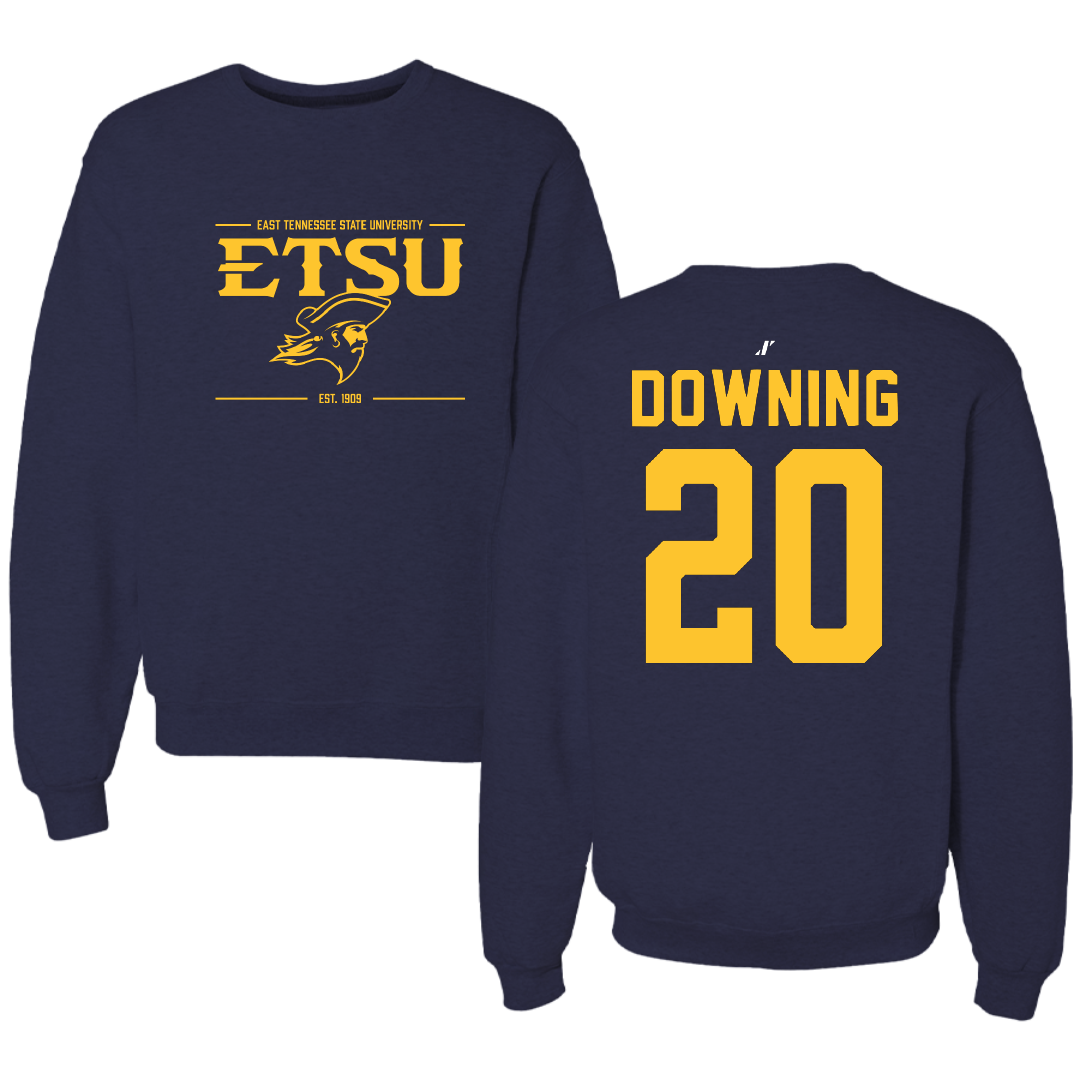 East Tennessee State University Basketball Navy General Crewneck - #20 Meghan Downing