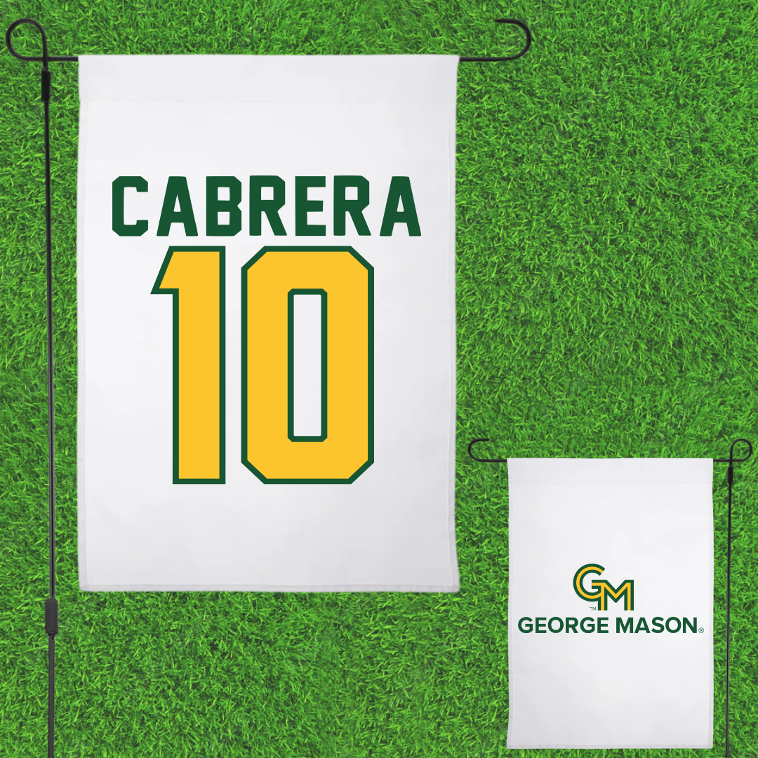 George Mason University Lacrosse White Garden Flag - #10 Madison Cabrera