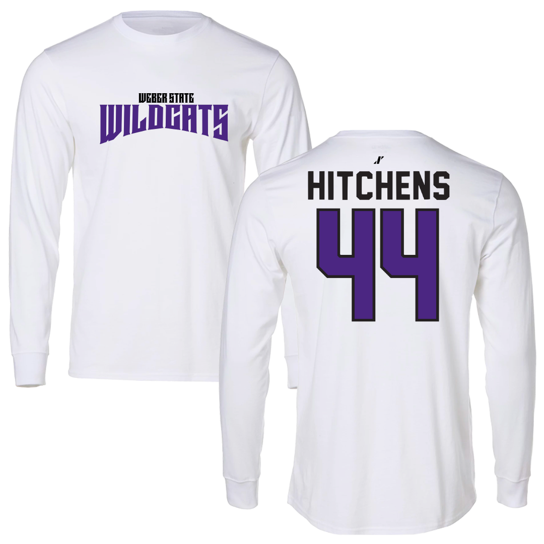 Weber State University Football White Classic Performance Long Sleeve - #44 Mayson Hitchens