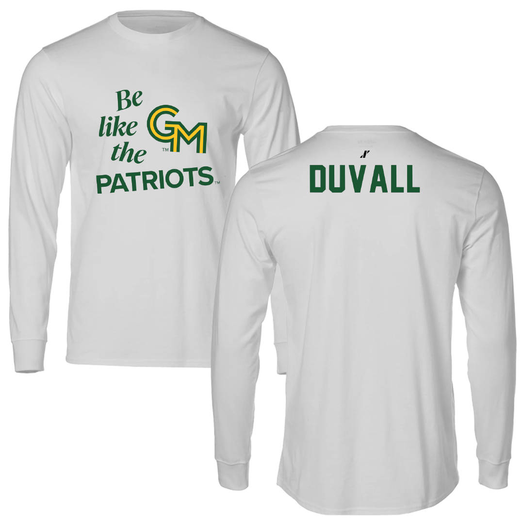 George Mason University Wrestling Light Gray Be Like Us Performance Long Sleeve - Malachi DuVall