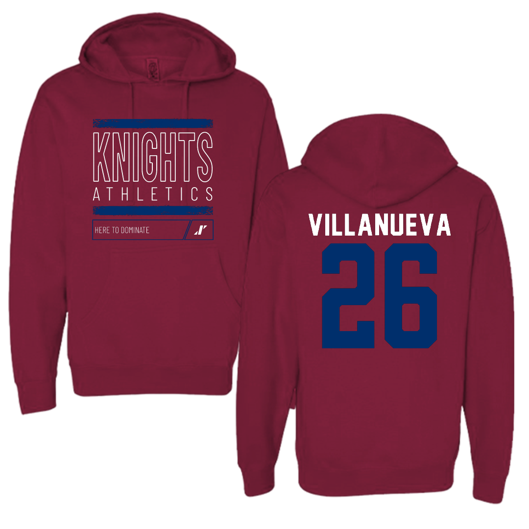 Fairleigh Dickinson University-Metropolitan Campus Soccer Maroon Dominate Hoodie - #26 Emily Villanueva