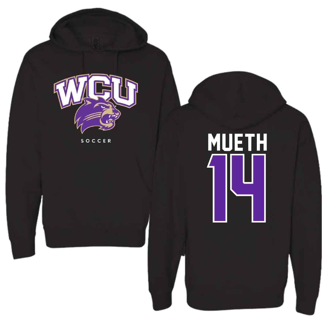 Western Carolina University Soccer Black Hoodie - #14 Mary Mueth