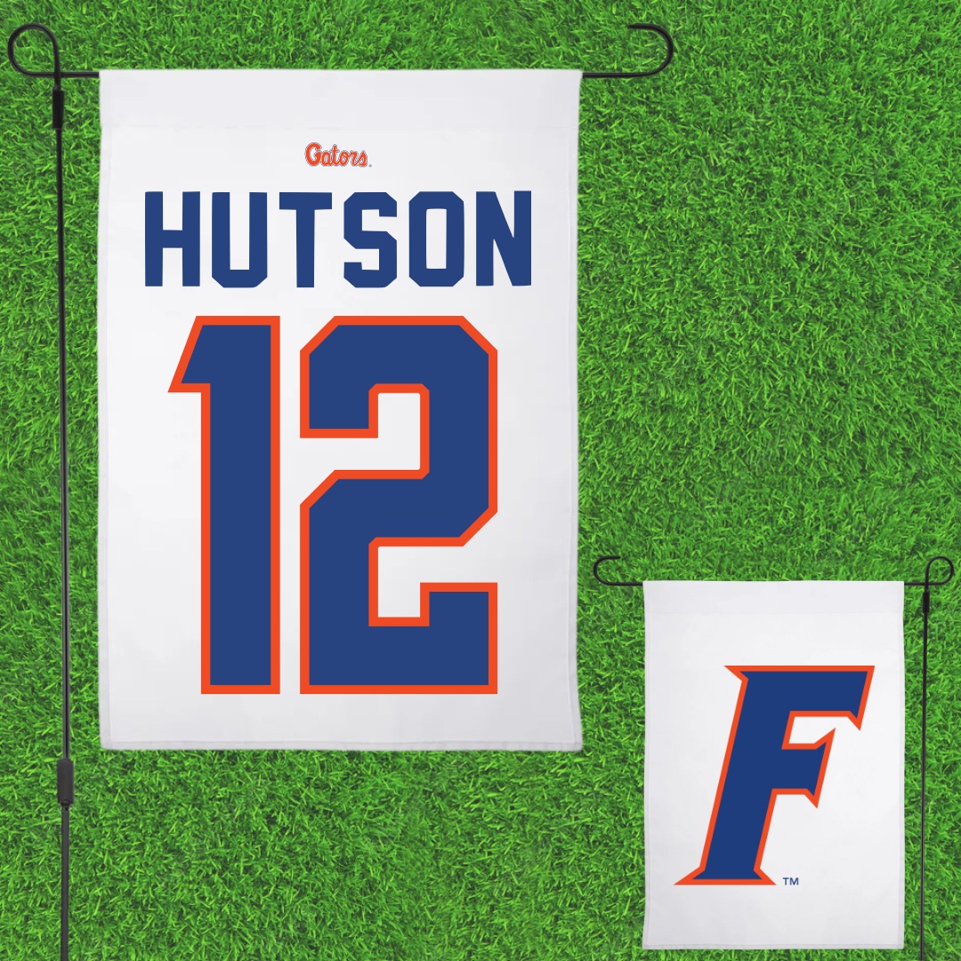 University of Florida Volleyball White Garden Flag - #12 Kira Hutson