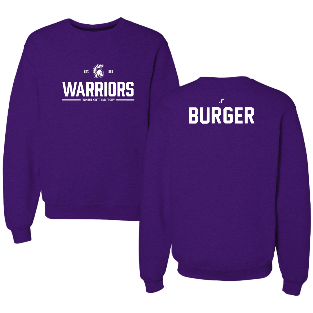 Winona State University Tennis Purple General Crewneck - Ally Burger
