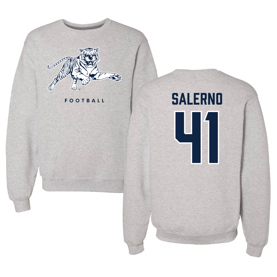 Jackson State University Football Gray Crewneck - #41 Avery Salerno