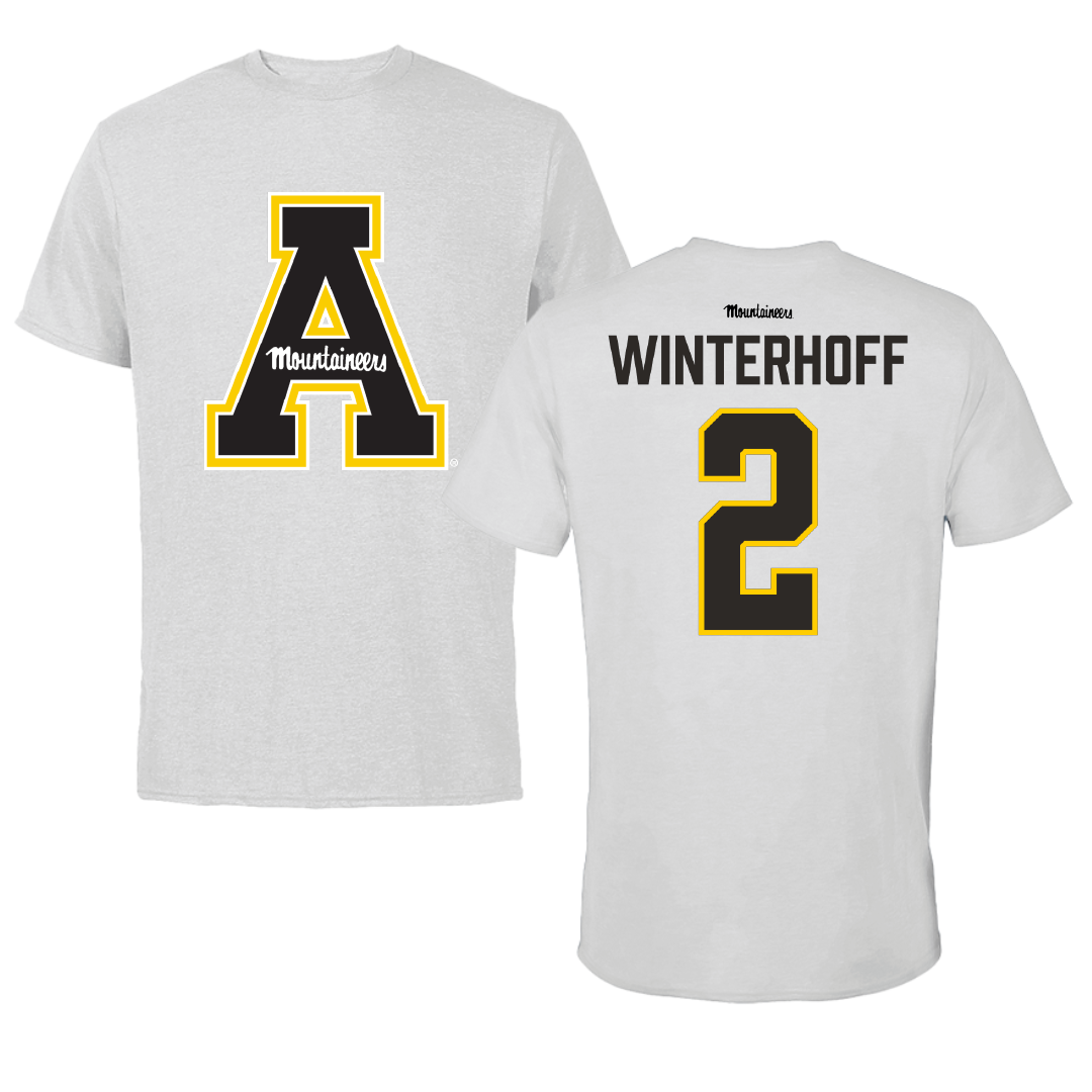 Appalachian State University Volleyball Light Gray Performance Tee - #2 Maya Winterhoff