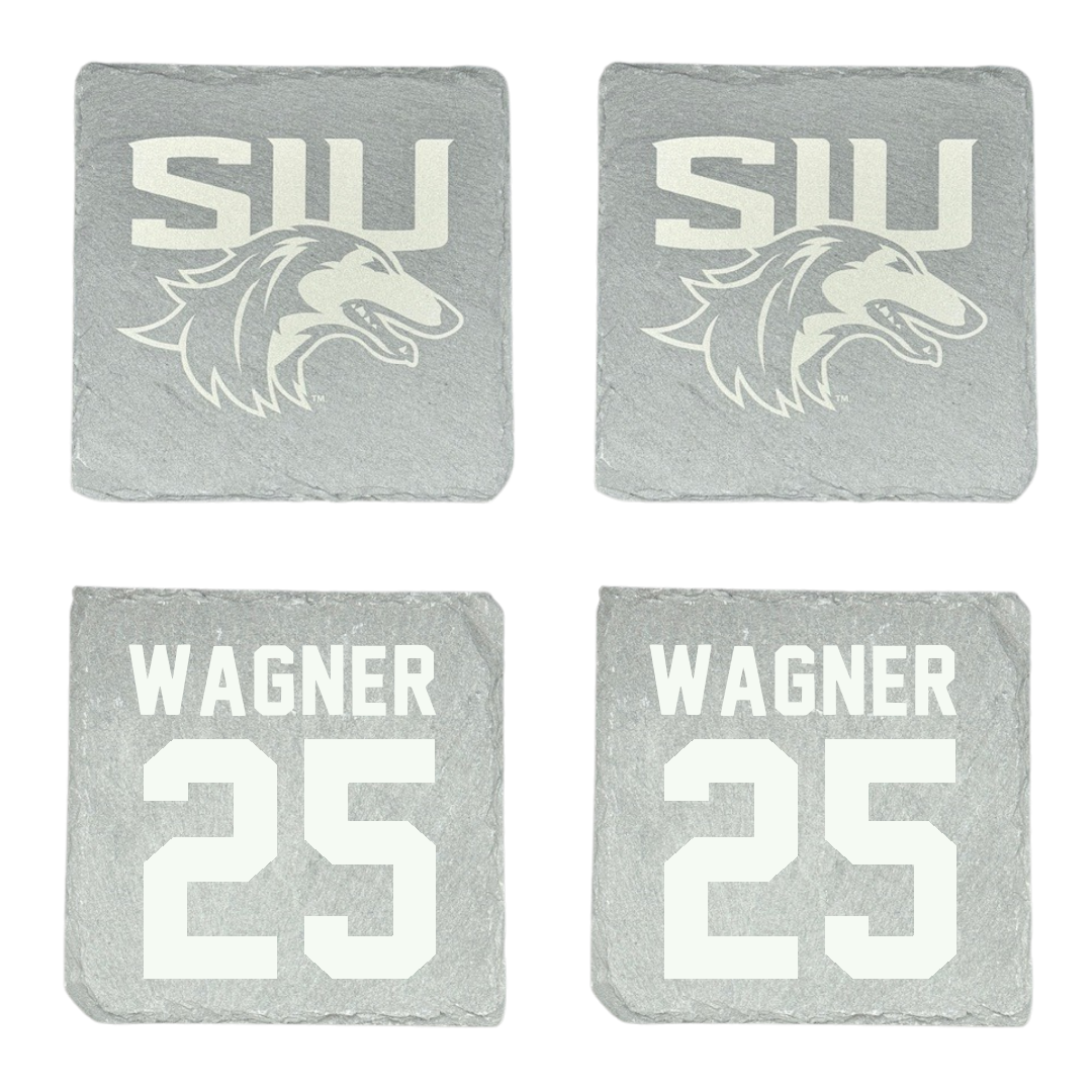 Southern Illinois University at Carbondale Football Stone Coaster (4 Pack)  - #25 Kayleb Wagner