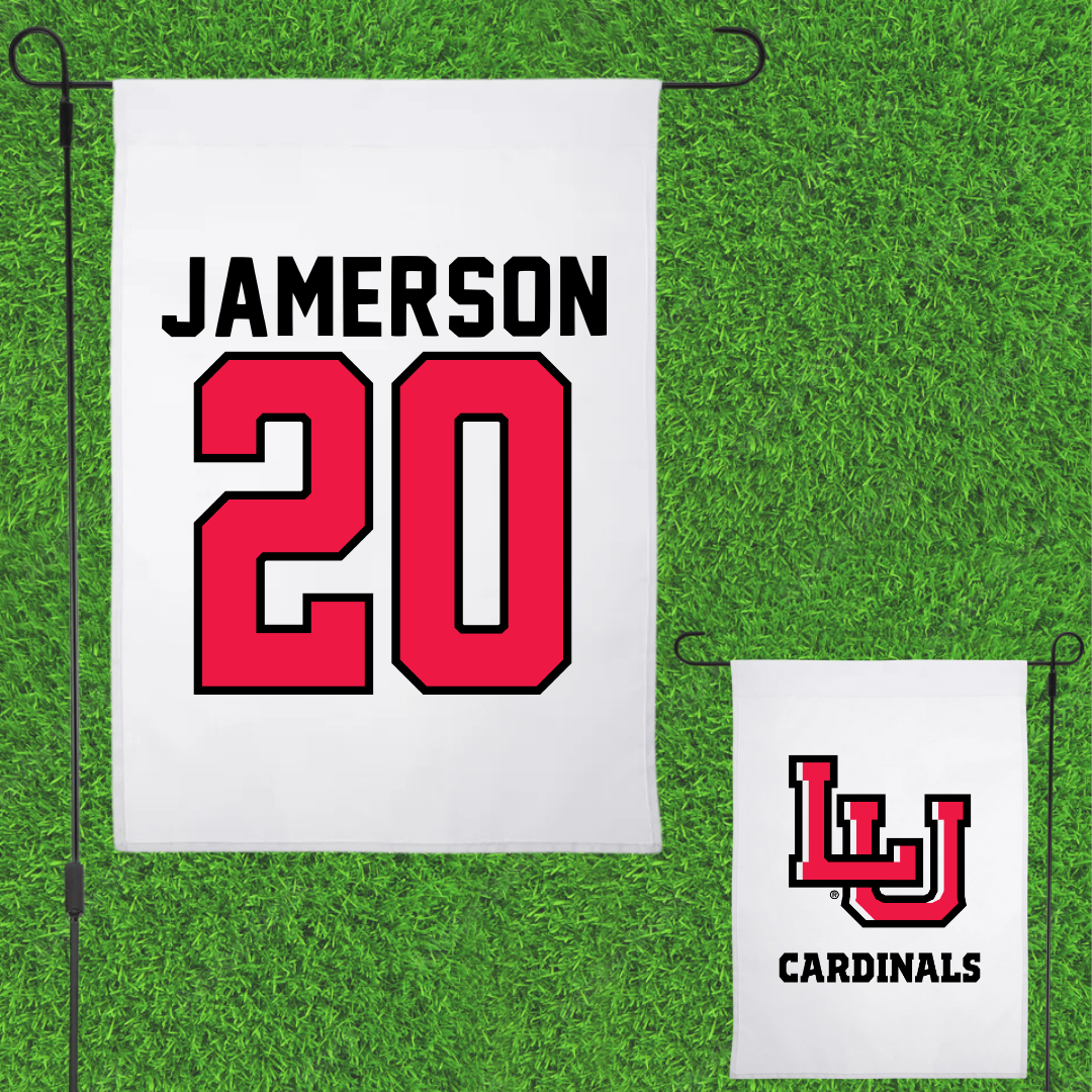 Lamar University Football White Garden Flag - #20 Kybo Jamerson