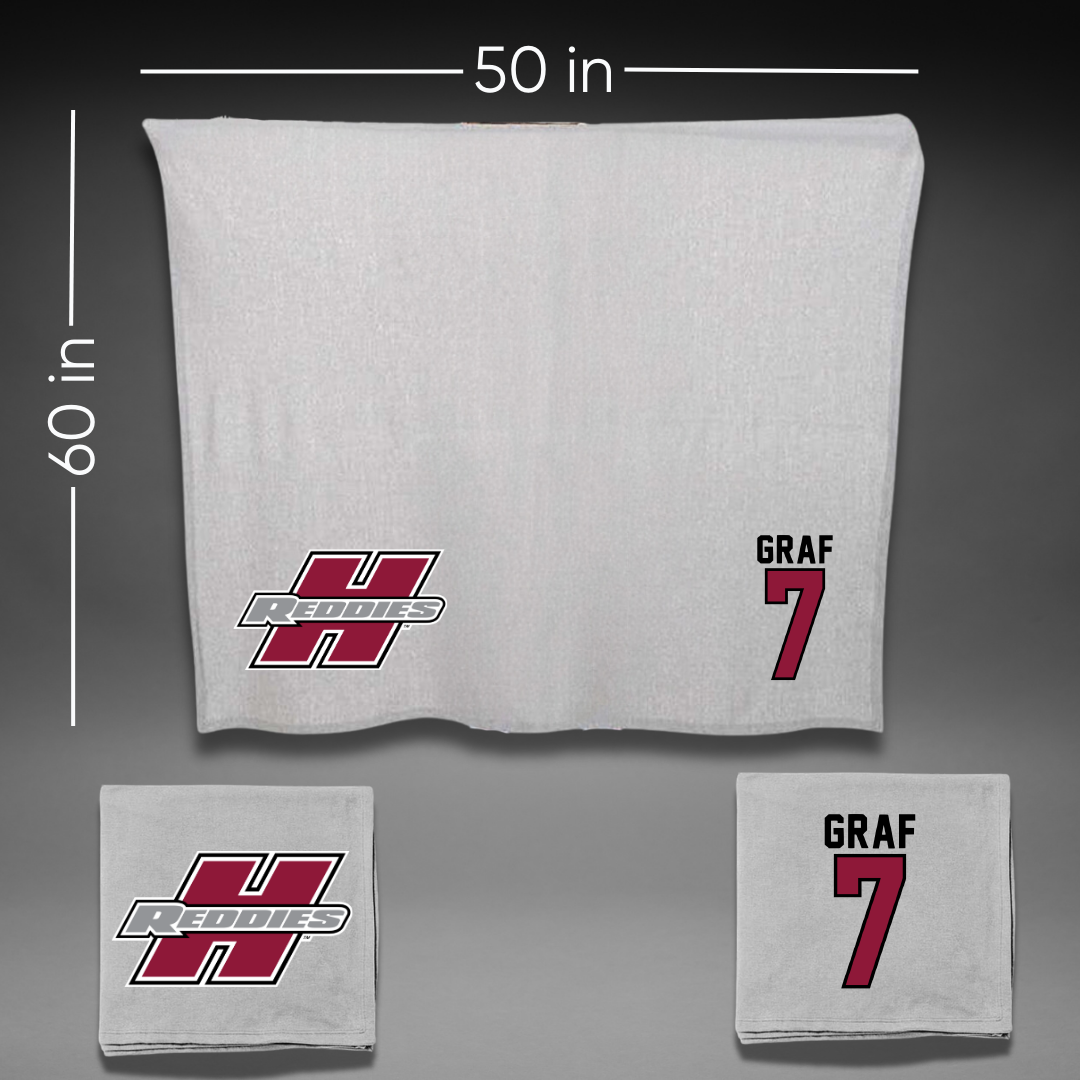 Henderson State University Baseball Gray Blanket - #7 Ty Graf