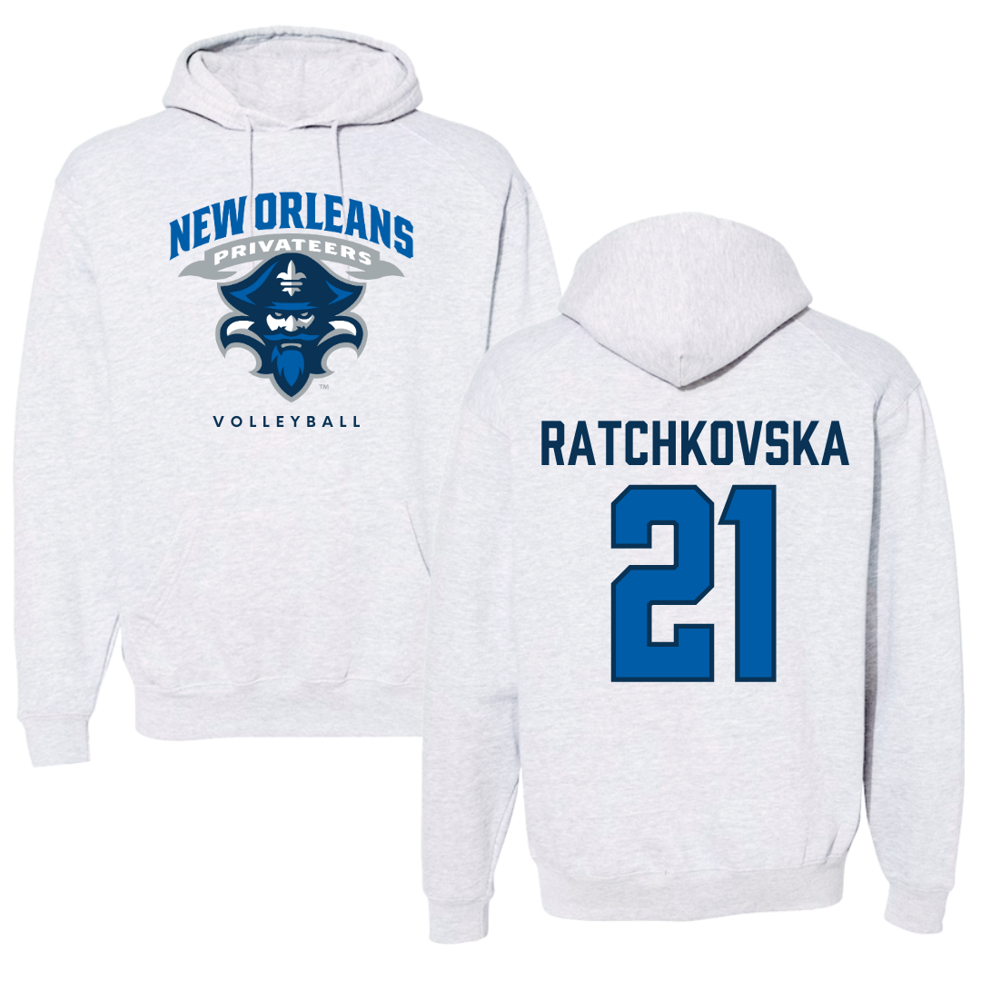 University of New Orleans Volleyball Gray Hoodie - #21 Elani Ratchkovska