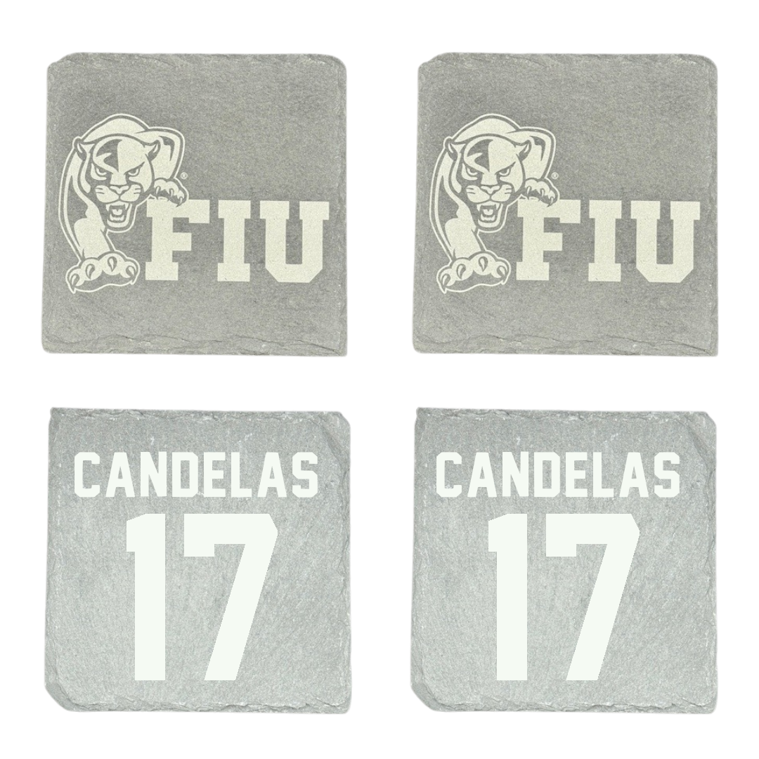 Florida International University Baseball Stone Coaster (4 Pack)  - #17 Hector Candelas