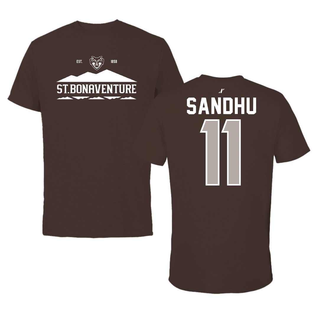 St. Bonaventure University Soccer Brown General Tee - #11 Ishana Sandhu