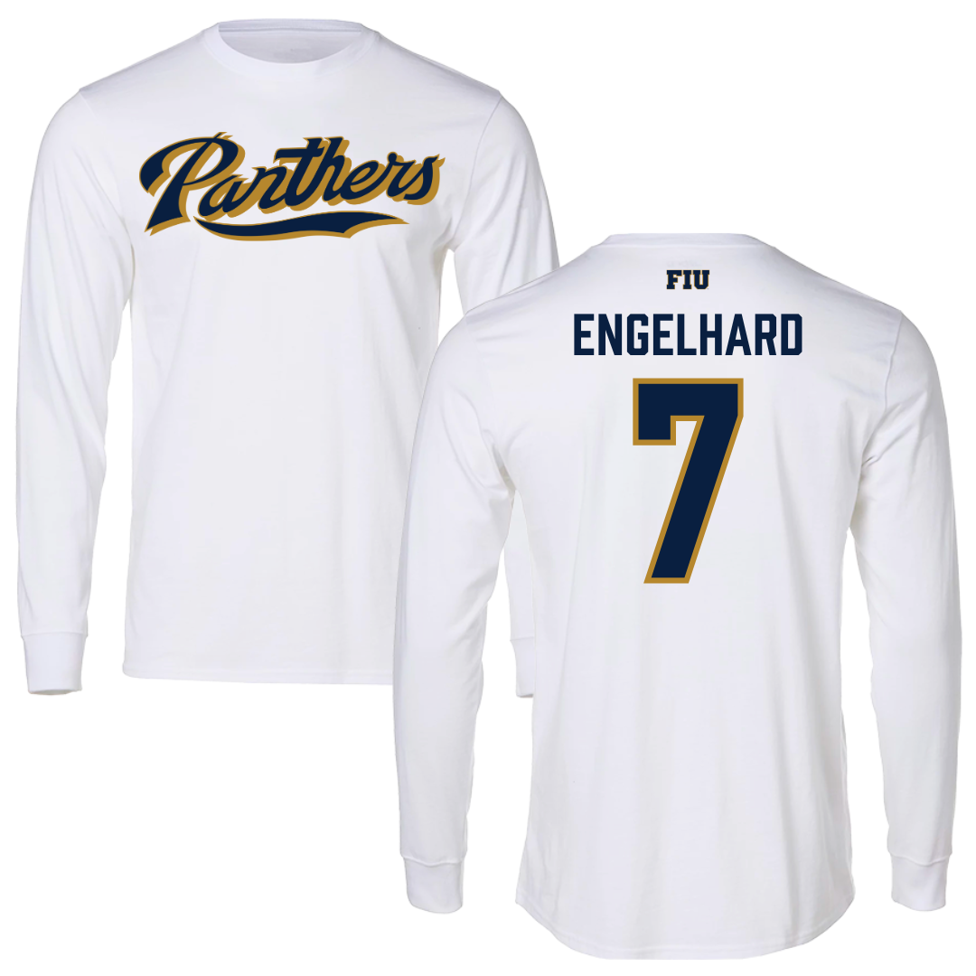 Florida International University Baseball White Panthers Long Sleeve - #7 Chase Engelhard