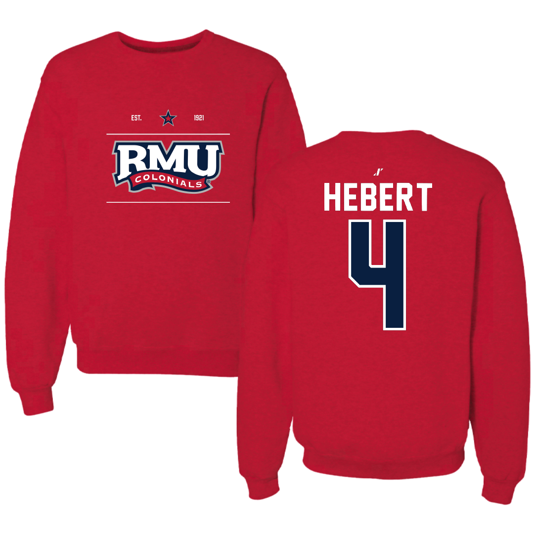 Robert Morris University Ice Hockey Red General Crewneck - #4 Allyson Hebert