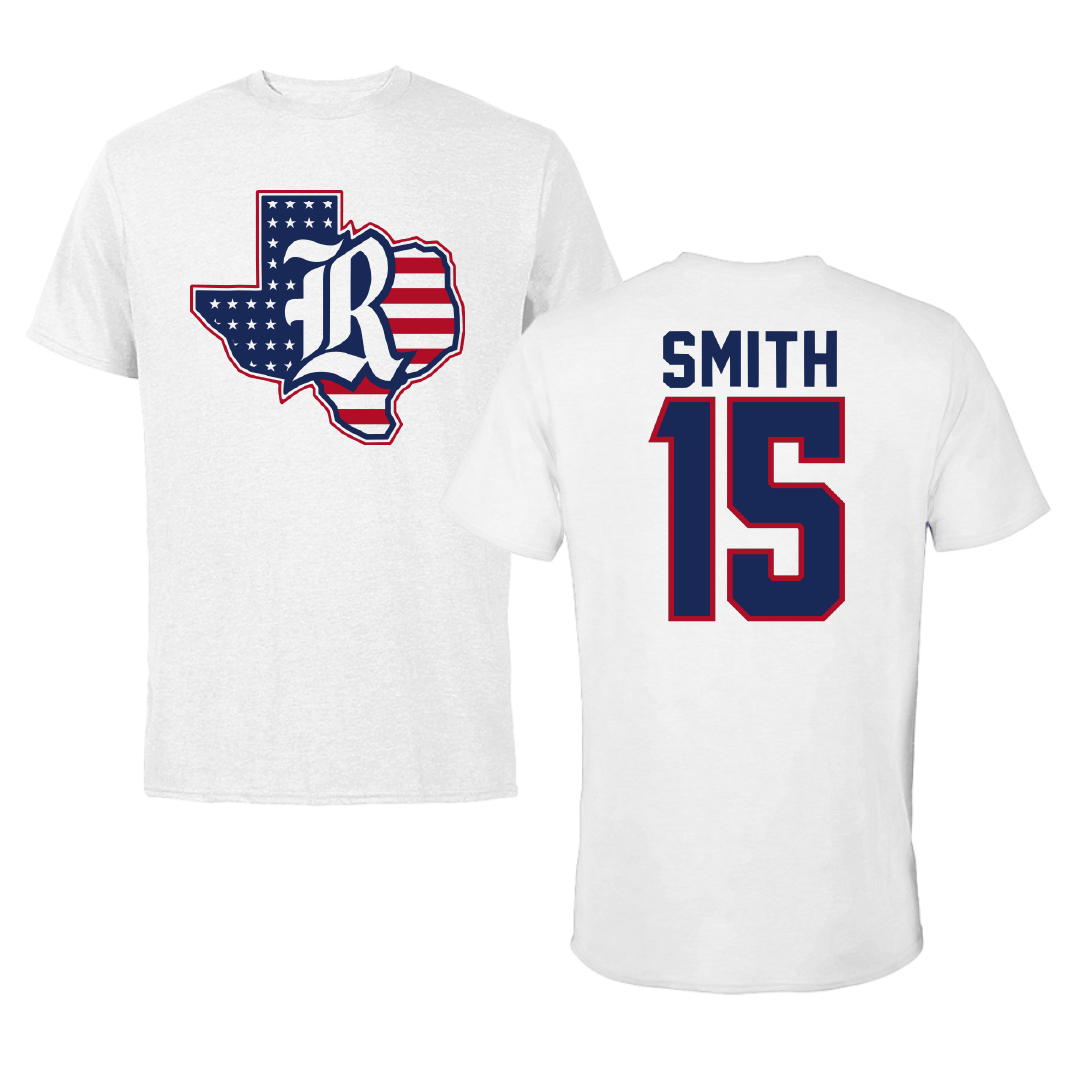 Rice University Baseball White Tee - #15 Luke Smith
