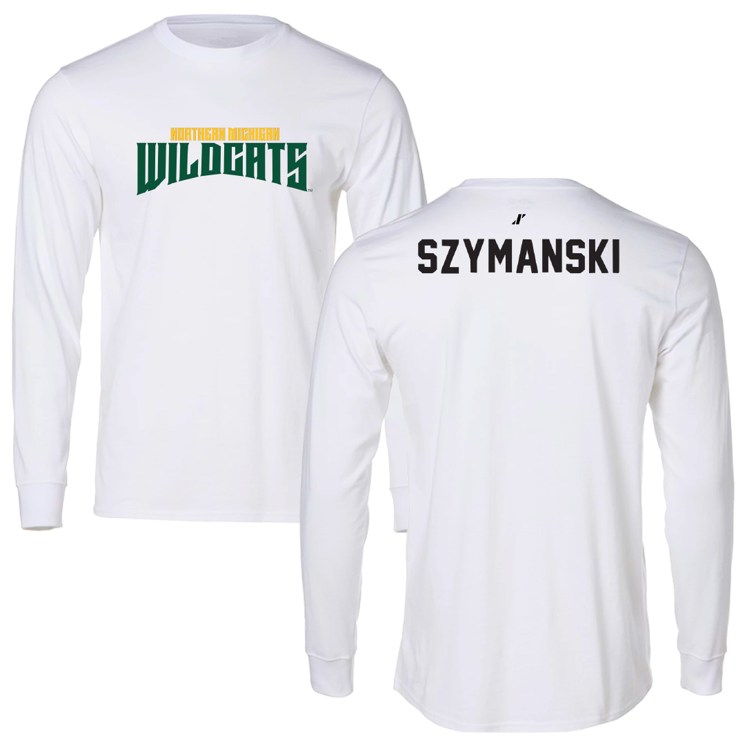 Northern Michigan University TF and XC White Classic Performance Long Sleeve - Madi Szymanski