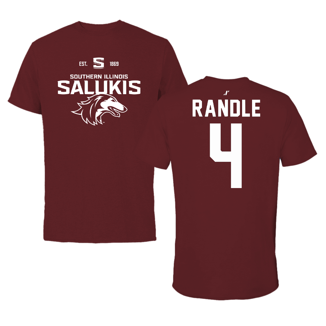 Southern Illinois University at Carbondale Basketball Maroon General Tee - #4 Laniah Randle