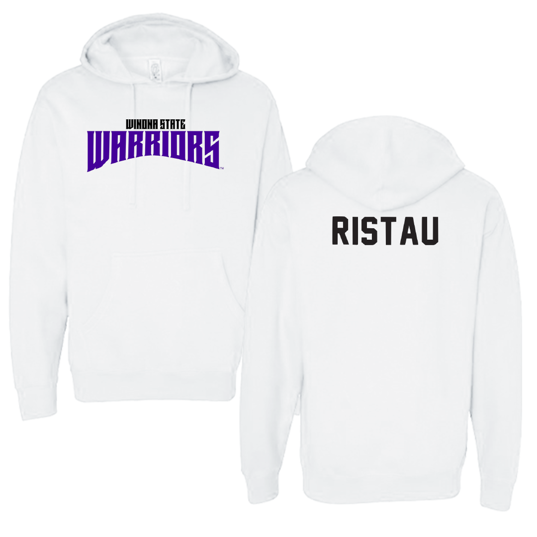 Winona State University Tennis White Classic Hoodie - Lainy Ristau